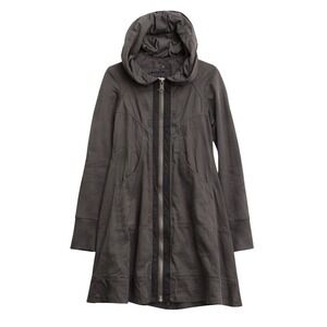 Prairie Underground Long Zip Up Cloak Jacket Hoodies Graphite Size M Tiny Flaw